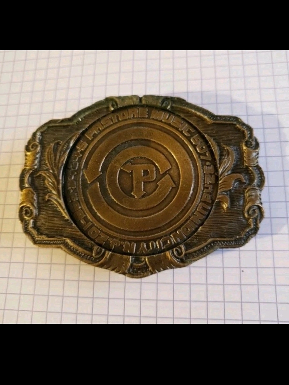 Vintage Brass Plated Belt Buckle